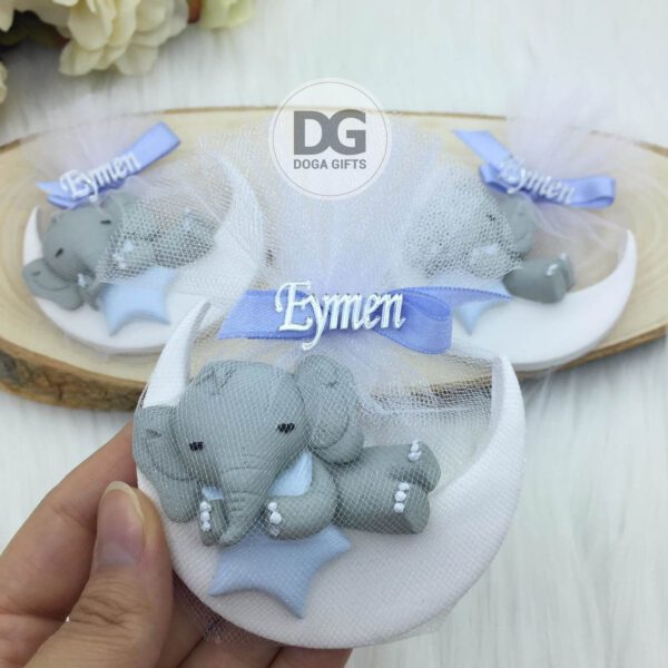 Baby Elephant Figurine Moon and Star Gifts for Guests and Kids