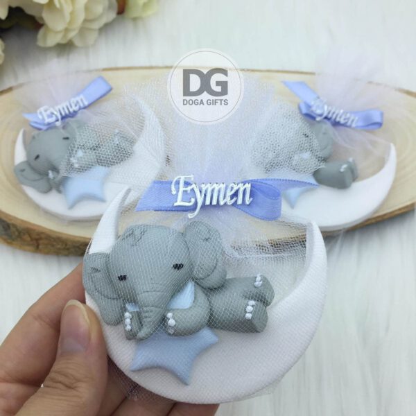 Baby Elephant Figurine Moon and Star Gifts for Guests and Kids
