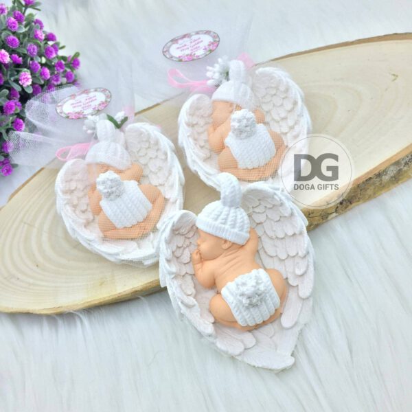Sleeping Baby in Angel Wings Figurine for Party Guests Favors - Image 3